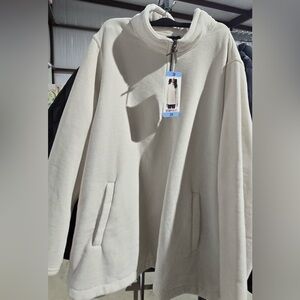 32 Degrees Heat Ladies' Snap Fleece Pullover in white, size 3X